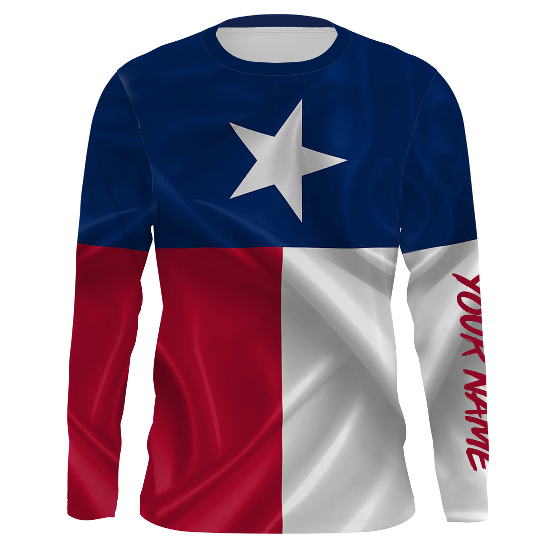 Personalized Texas Flag UV Protection Long Sleeve performance Fishing IPHW479