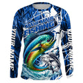 Custom Mahi Mahi Performance Fishing, Mahimahi Long Sleeve Fishing | Blue Camo