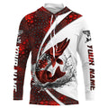 Canada Flag Pike Fishing Custom Long Sleeve Fishing, Pike Fishing | Red Camo