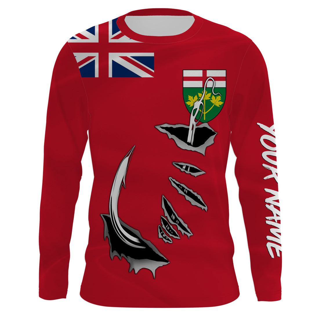 Canada Ontario Fish hook Custom Long sleeve Fishing, Ontario Fishing