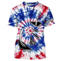 Custom Fish Hook American Flag Tie Dye Camo Long Sleeve Fishing, Patriotic Fishing