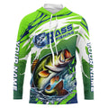 Custom Bass Fishing, Bass Long Sleeve Uv Protection Fishing | Green