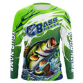 Custom Bass Fishing, Bass Long Sleeve Uv Protection Fishing | Green