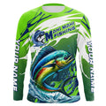 Custom Mahi Mahi Fishing, Mahimahi Long Sleeve Uv Protection Fishing | Green