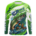 Custom Pike Fishing, Pike Long Sleeve Uv Protection Fishing | Green