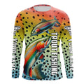 Personalized Rainbow Trout Long Sleeve Fishing, Trout Fly Fishing Apparel