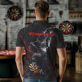 Custom Thunder Lightning Red Eagle Dart Quarter-Zip, Dart Team With Name