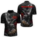 Custom Thunder Lightning Red Eagle Dart Quarter-Zip, Dart Team With Name