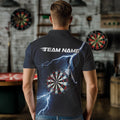 Blue Thunder Lightning Dartboard Custom Dart Quarter-Zip, Dart Team League