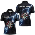 Blue Thunder Lightning Dartboard Custom Dart Quarter-Zip, Dart Team League