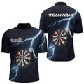 Blue Thunder Lightning Dartboard Custom Dart Quarter-Zip, Dart Team League