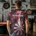 Custom Red Thunder Lightning Dartboard Dart Quarter-Zip, Dart Tournament Team