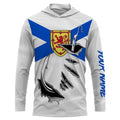 Fish hook Nova Scotia flag Custom Long sleeve Fishing and women