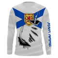 Fish hook Nova Scotia flag Custom Long sleeve Fishing and women