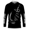 3D Fish hook Customize UV Protection Long sleeve performance black Fishing - IPHW522
