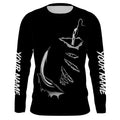 3D Fish hook Customize UV Protection Long sleeve performance black Fishing - IPHW522