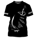 3D Fish hook Customize UV Protection Long sleeve performance black Fishing - IPHW522