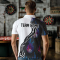 Blue And Purple Flame Dartboad Custom Dart Quarter-Zip, Dart Tournament Team