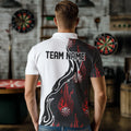Black And Red Flame Dartboad Custom Dart Quarter-Zip, Dart Tournament Team