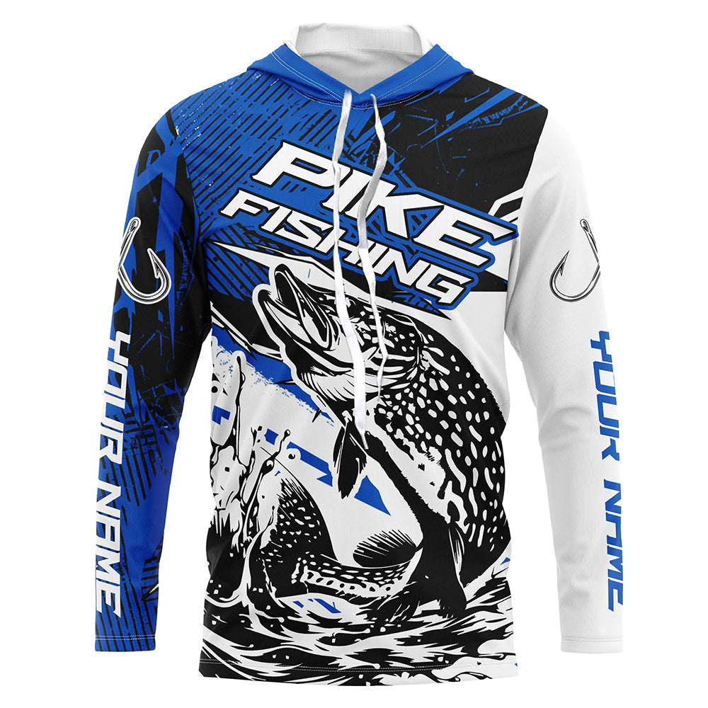 Personalized Pike Fishing, Pike Long Sleeve Tournament Fishing Fishing Gifts | Blue