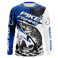 Personalized Pike Fishing, Pike Long Sleeve Tournament Fishing Fishing Gifts | Blue