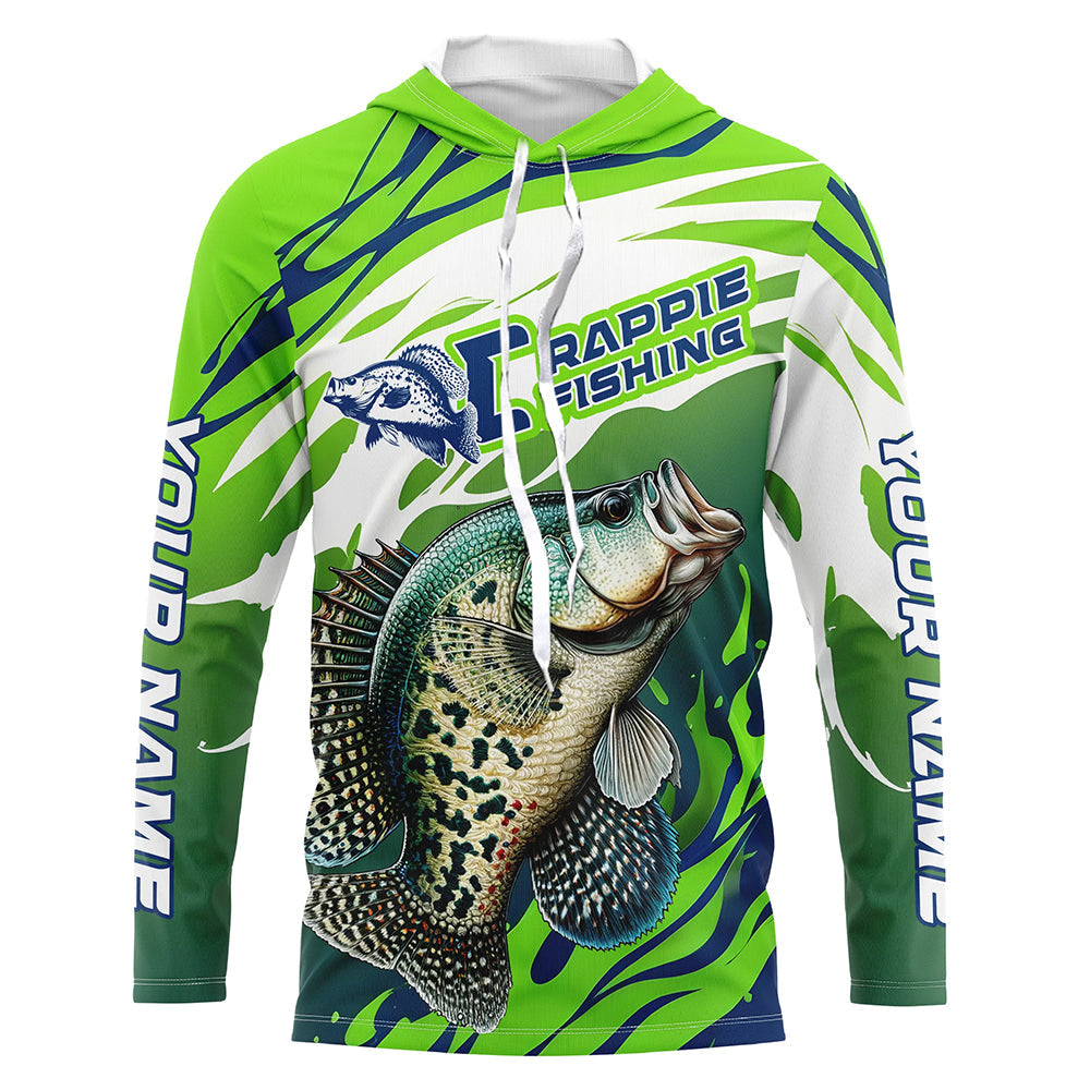 Personalized Crappie Fishing, Crappie Fishing Long Sleeve Tournament Fishing
