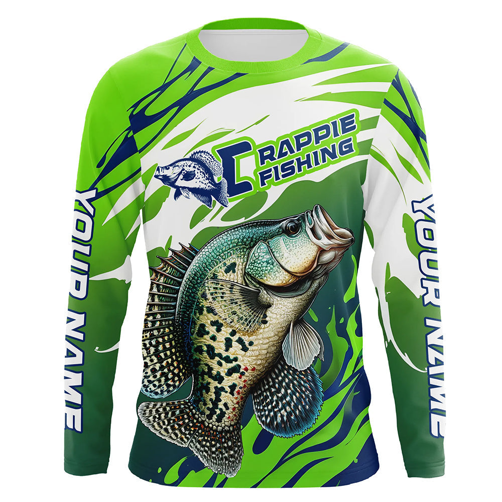 Personalized Crappie Fishing, Crappie Fishing Long Sleeve Tournament Fishing
