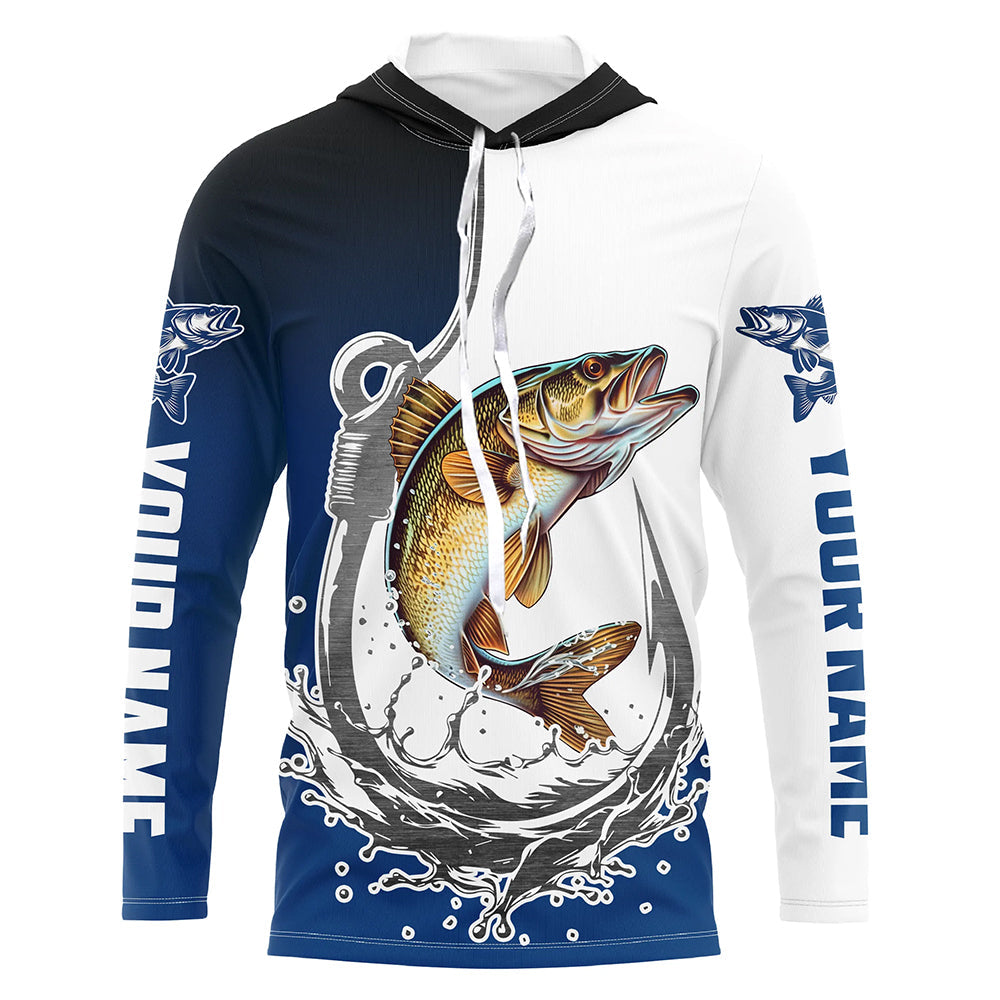 Fishing Hook Custom Walleye Long Sleeve Tournament Fishing, Walleye Fishing