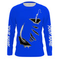 Fish hook Custom Blue Long Sleeve performance Fishing Fishing