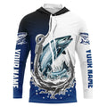 Custom Chinook Salmon Long Sleeve Fishing, Fish Hook Design King Salmon Fishing