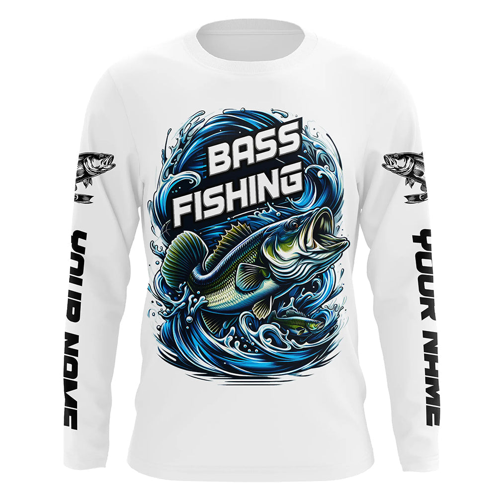 Custom Largremouth Bass Long Sleeve Tournament Fishing, Uv Protection Bass Fishing