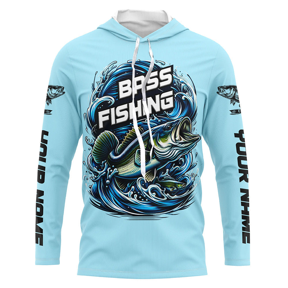 Custom Largremouth Bass Long Sleeve Tournament Fishing, Uv Protection Bass Fishing