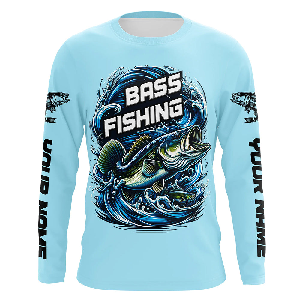 Custom Largremouth Bass Long Sleeve Tournament Fishing, Uv Protection Bass Fishing