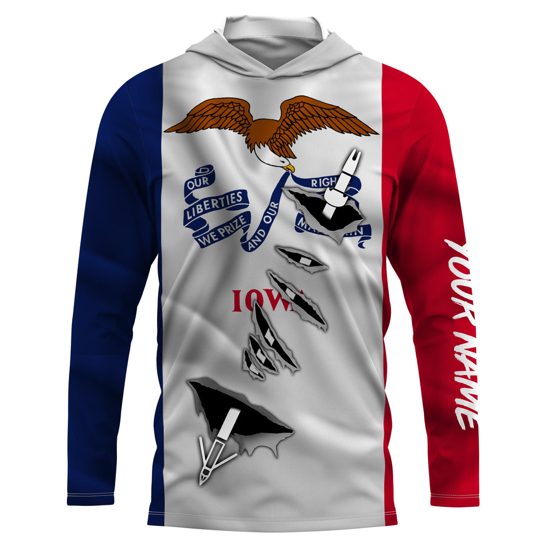 Iowa Bowfishing Custom Long Sleeve UV Fishing, Iowa Bow Fishing