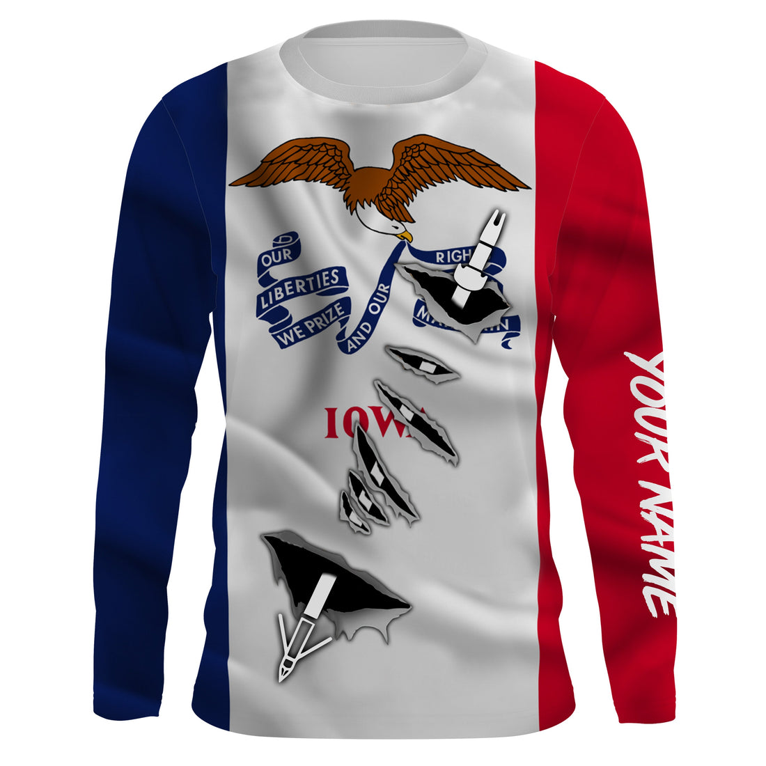 Iowa Bowfishing Custom Long Sleeve UV Fishing, Iowa Bow Fishing