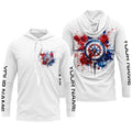 Red, White And Blue Compass Custom Performance Fishing, Patriotic Saltwater Fishing
