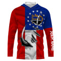 GA Fishing 3D Fish Hook Georgia Flag UV protection Custom long sleeves personalized fishing gifts IPH2029