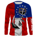 GA Fishing 3D Fish Hook Georgia Flag UV protection Custom long sleeves personalized fishing gifts IPH2029