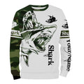 Shark Fishing Tattoo Green Camo Customize name 3D All over print NQS662