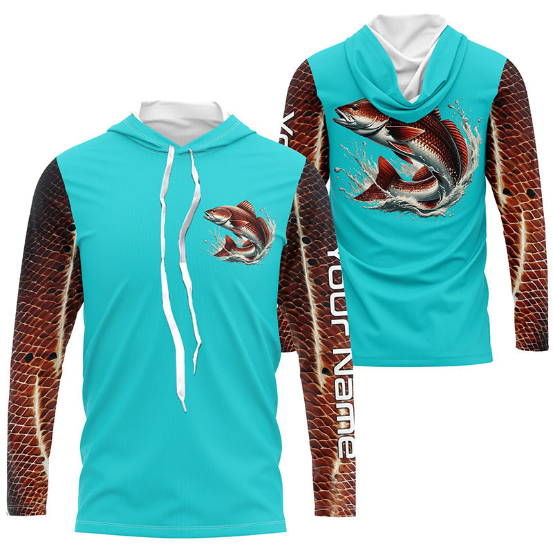 Redfish Puppy Drum Fishing Custom Performance Long Sleeve Uv Protection, Saltwater Fishing