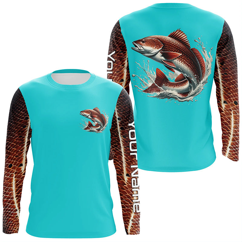 Redfish Puppy Drum Fishing Custom Performance Long Sleeve Uv Protection, Saltwater Fishing