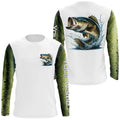 Custom Largemouth Bass Long Sleeve Tournament Fishing, Bass Fishing Scales Fishing
