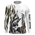 Walleye Fishing Camo Tattoo Custom Long Sleeve Fishing, Walleye Tournament Fishing