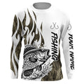 Crappie Fishing Camo Tattoo Custom Long Sleeve Fishing, Crappie Tournament Fishing
