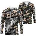 Walleye Fishing Camo Custom Long Sleeve, Patriotic Walleye Fishing