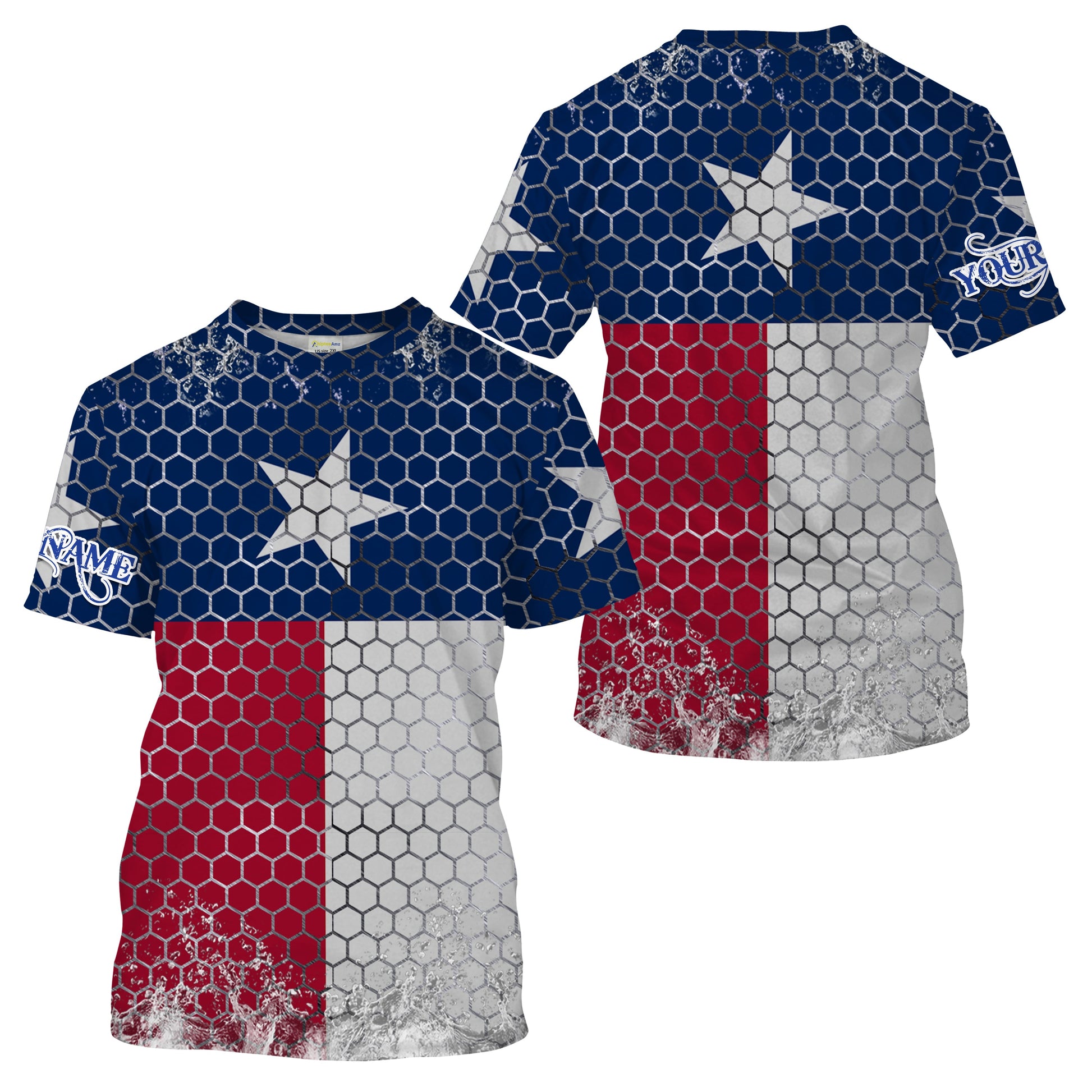 Texas Texas Flag Custom UV Long Sleeve Performance - Personalized Texas Clothing