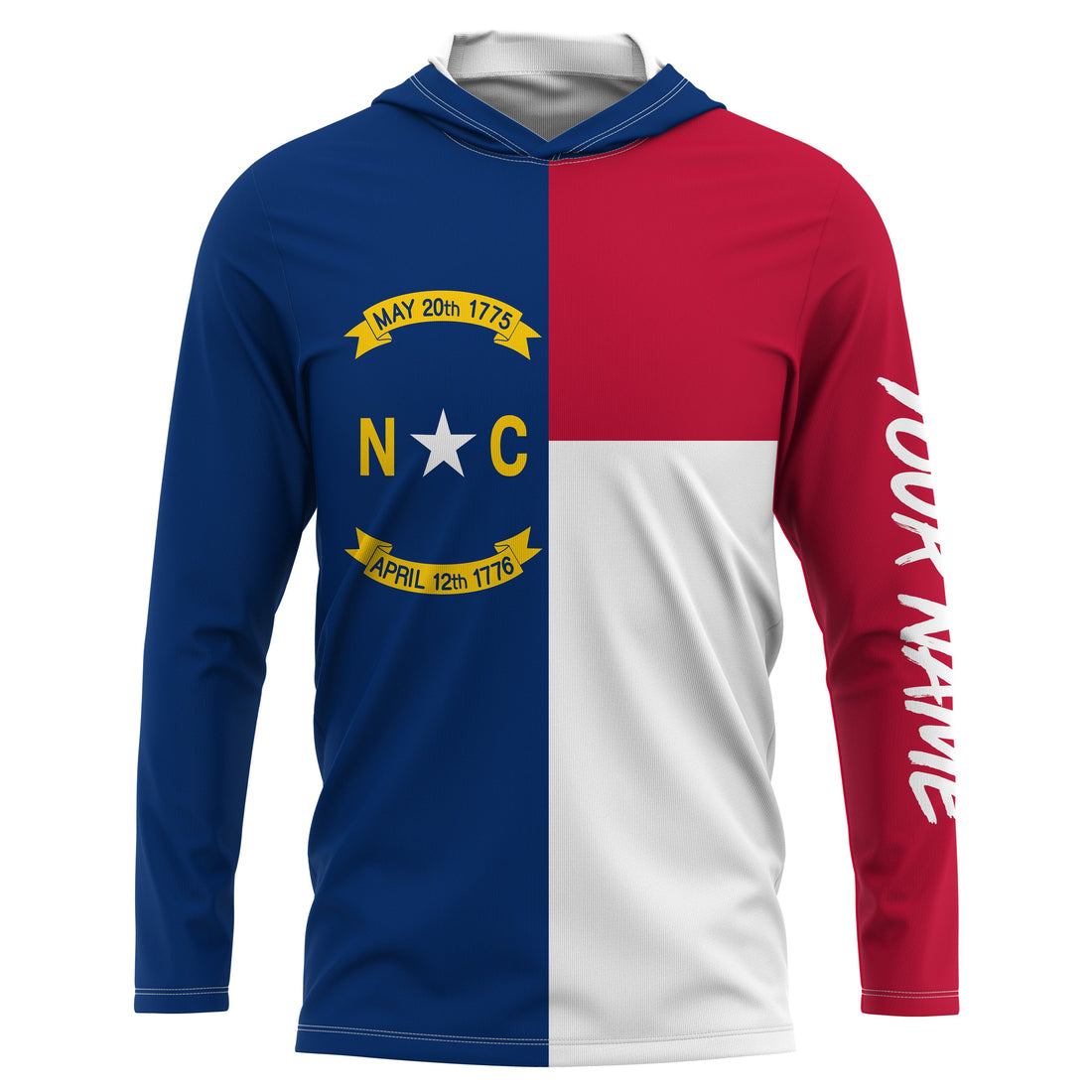North Carolina Flag Customize UV Protection Long Sleeve Performance Personalized Patriotic Gifts - IPHW736