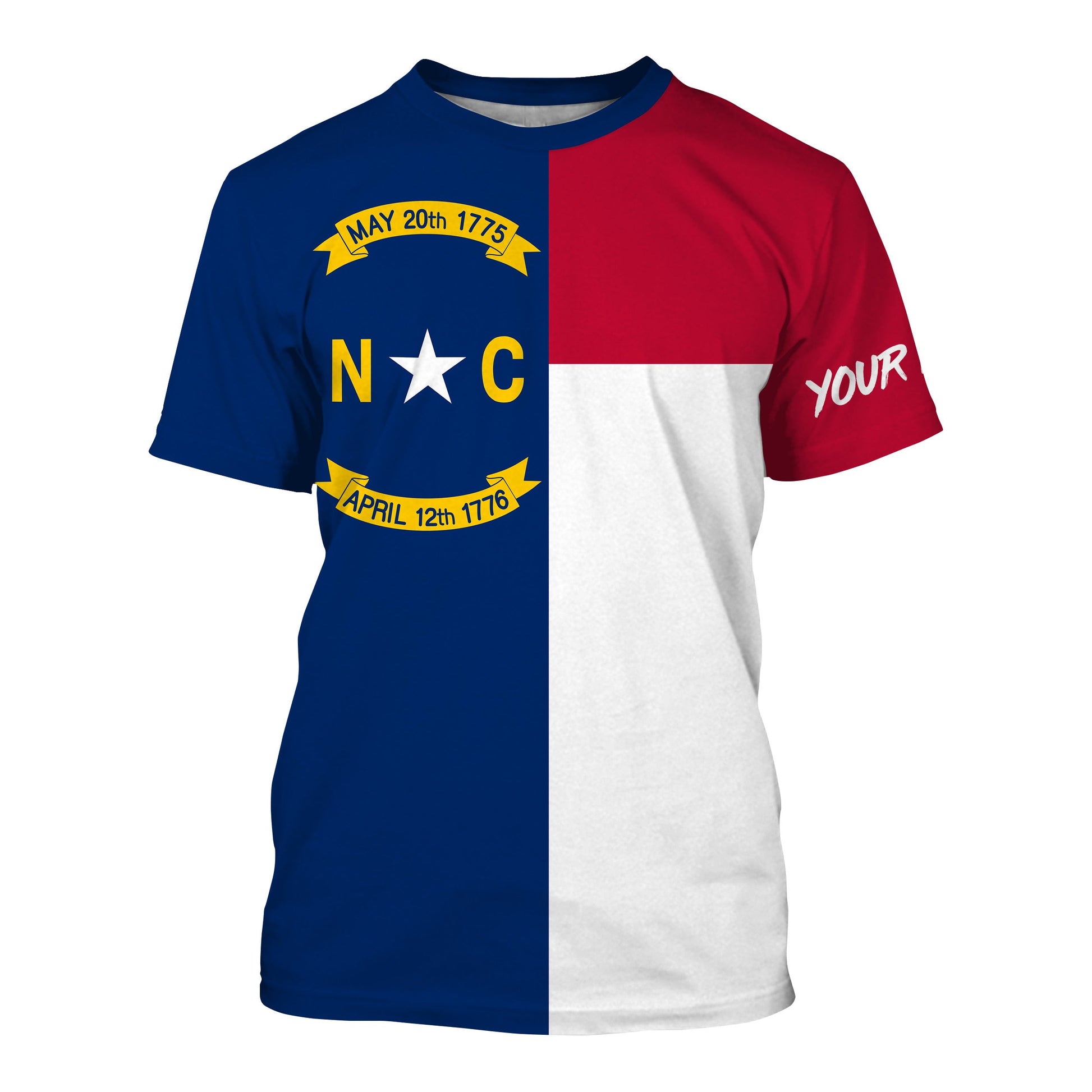North Carolina Flag Customize UV Protection Long Sleeve Performance Personalized Patriotic Gifts - IPHW736