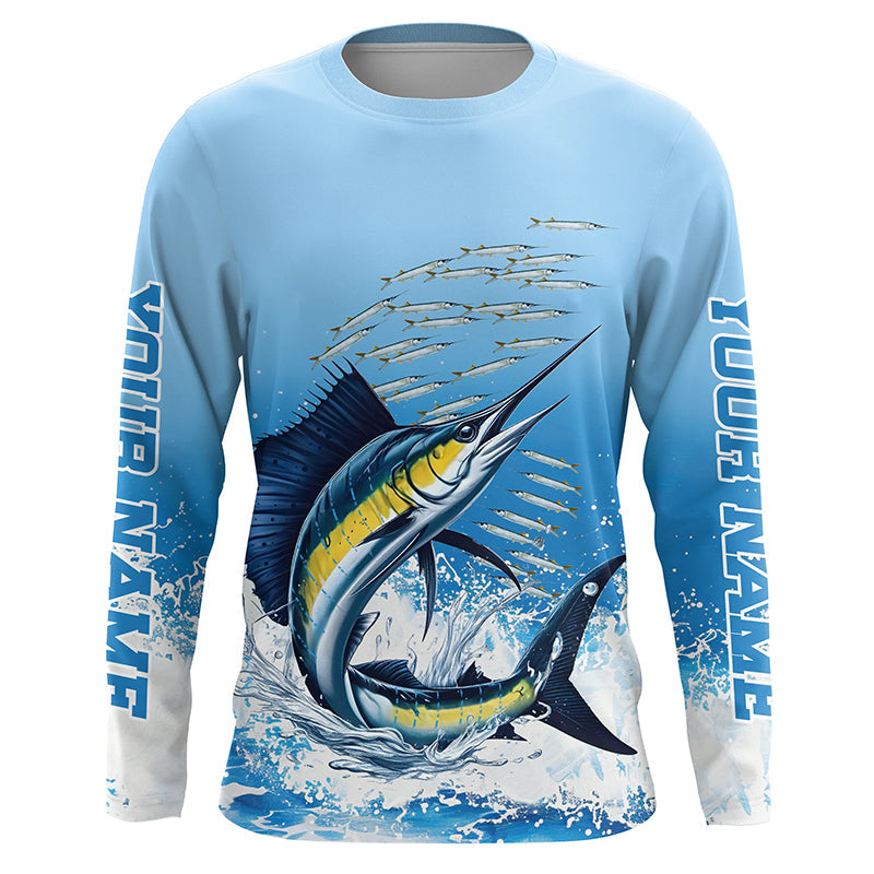 Sailfish Fishing Custom Long Sleeve Performance Fishing, Sailfish Saltwater Fishing