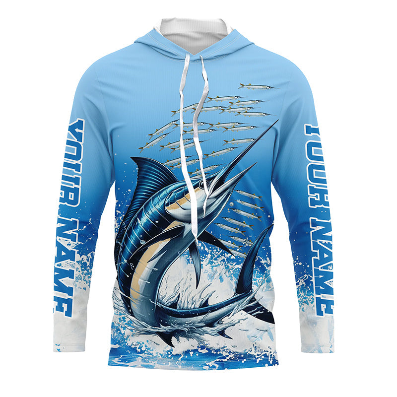 Marlin Fishing Custom Long Sleeve Performance Fishing, Marlin Saltwater Fishing